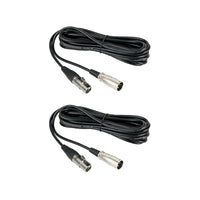 NearStream Balanced XLR Male to Female Microphone Cable 2m - 2 pack