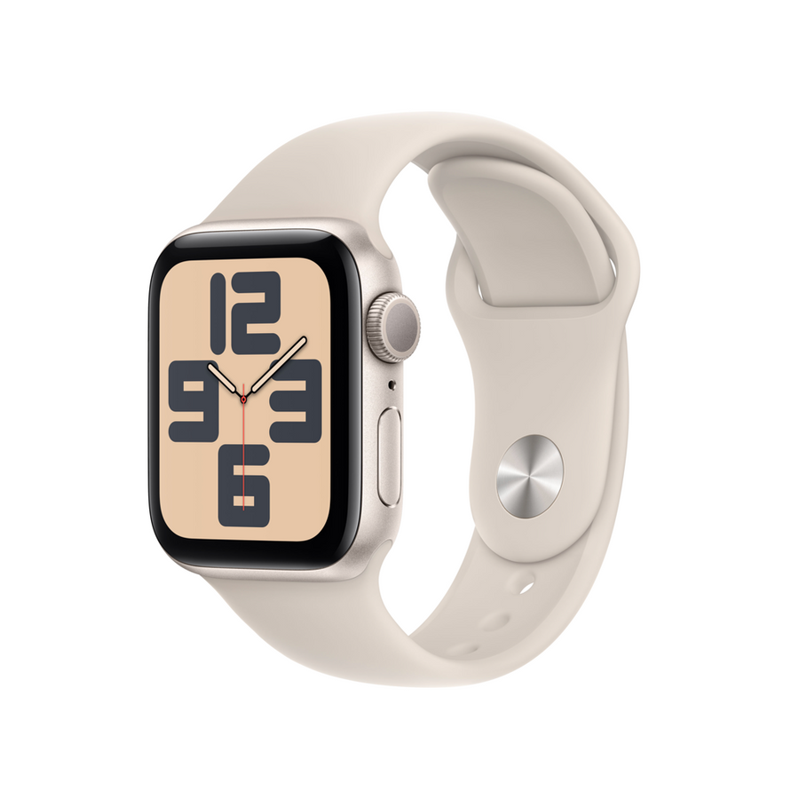 Apple Watch SE GPS - 44mm  Starlight Aluminium Case with Starlight Sport Band - M/L