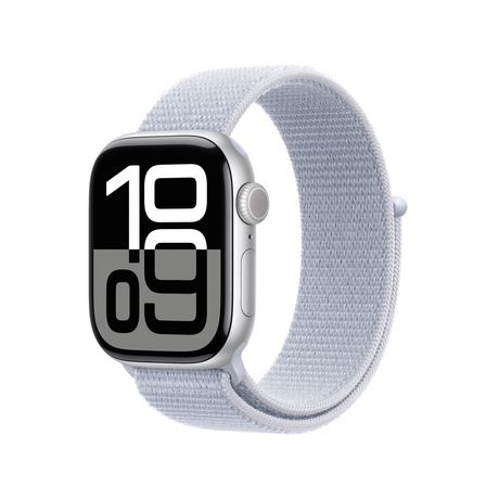 Apple Watch Series 10 GPS 46mm Silver Aluminium Case With Blue Cloud Sport Loop