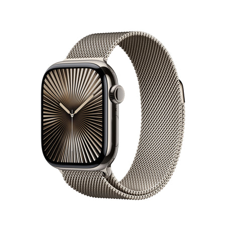 Apple Watch Series 10 GPS + Cellular 46mm Natural Titanium Case with Natural Milanese Loop