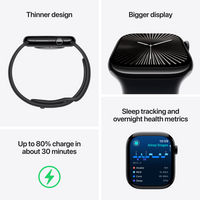 Apple Watch Series 10 | GPS + Cellular  42mm | Silver Aluminium Case With Denim Sport Band | S/M