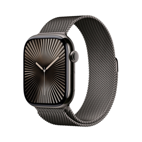 Apple Watch Series 10 GPS + Cellular 46mm Slate Titanium Case With Slate Milanese Loop M/L