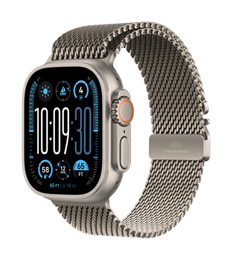 Apple Watch Ultra 2 GPS +Cellular 49mm Natural Titanium Case With Titanium Milanese Loop S