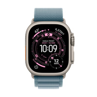Apple Watch Ultra 3 GPS + Cellular 49mm Natural Titanium Case with Light Blue Alpine Loop - Medium,Model A3281