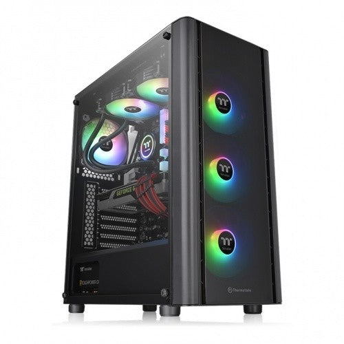 TT CASE, V250 TG BLK ARGB MID TOWER