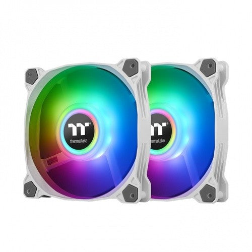 TT FAN, PURE DUO 12 ARGB 2PK WHITE