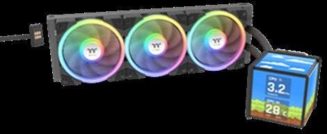 TT LIQUID COOLER, MINECUBE 360 ULTRA BLK