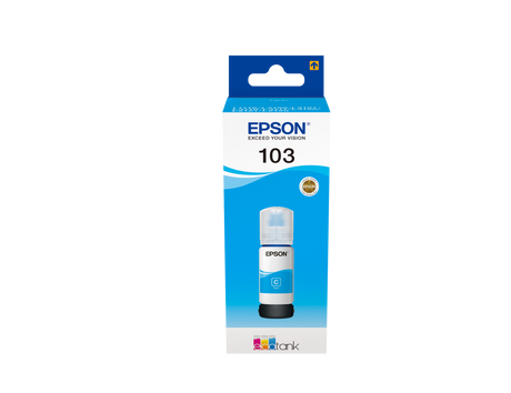 Epson 103 Ecotank Cyan Ink Bottle 65ml, 6500 Pages
