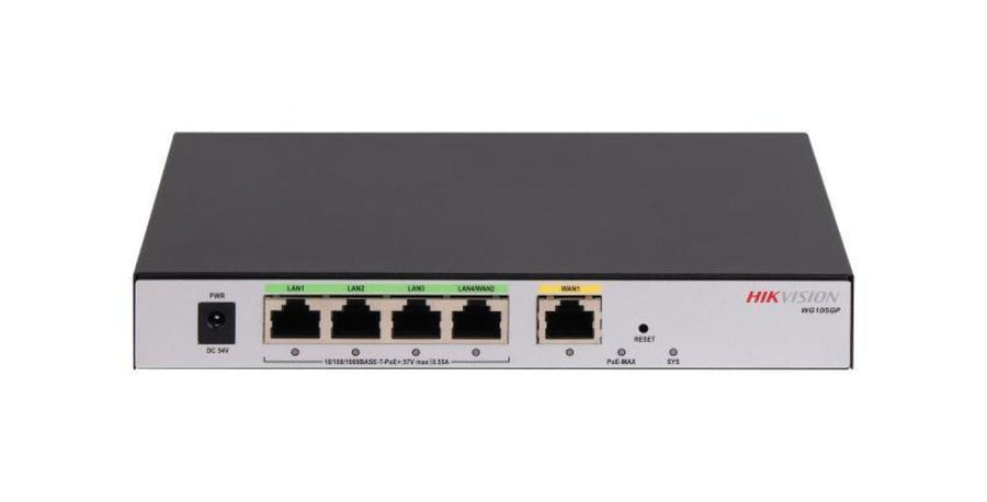 Hikvision Access Router Concurrent Users 100, Up to 2 WAN Loadbalancing, 1 Gigabit WAN Port