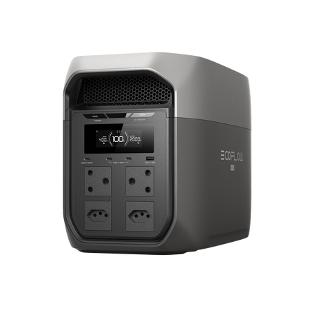 Ecoflow Delta 3 Max Portable Power Station - 2400W output, 2048Wh battery, 500W Solar charger