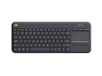 Logitech K400 Plus - Wireless Keyboard - Touchpad - Black - USB