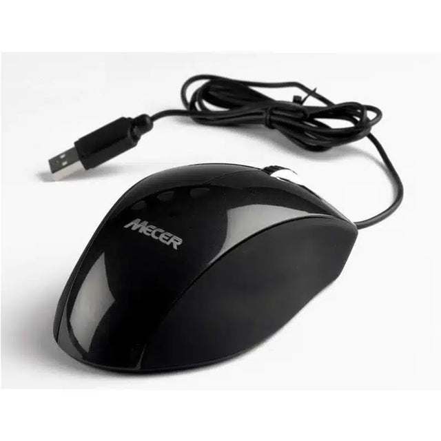 MECER Black USB Optical Wheel Mouse 1000 DPI