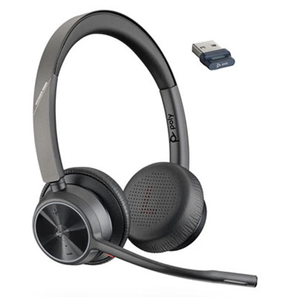 Poly Voyager 4320 Microsoft Teams Certified USB-A Stereo Headset with BT700 Dongle