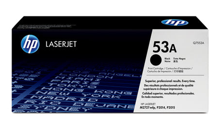HP 53A LaserJet P2015 Black Print Cartridge Prints approximatetly 3 000 PGS Using the ISO