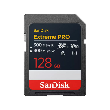 SanDisk Extreme PRO 128GB SDXC Memory Card, 300MB/s Read & Write speeds, 8K, V90, UHS-II