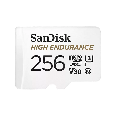 SanDisk High Endurance 256GB Class 10 MicroSDXC Card with Adapter