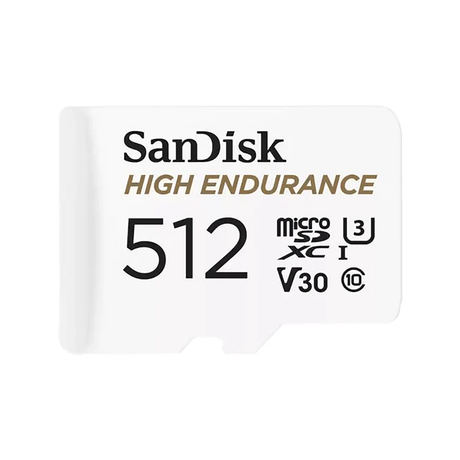 SanDisk High Endurance 512GB Class 10 MicroSDXC Card with Adapter