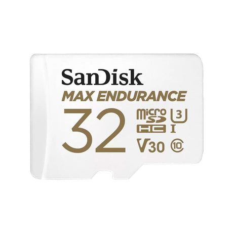 SanDisk MAX ENDURANCE microSDHC 32GB + SD Adapter - for home security cameras & dashcams