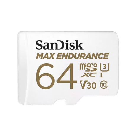 SanDisk MAX ENDURANCE microSDXC 64GB + SD Adapter - for home security cameras & dashcams