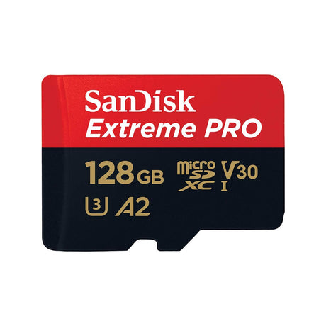 SanDisk Extreme Pro 128GB 4K Video MicroSDXC Card with Adapter