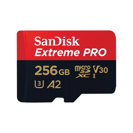 SanDisk Extreme Pro microSD UHS-I Card 256GB, 250MB/s Read, 170MB/s Write
