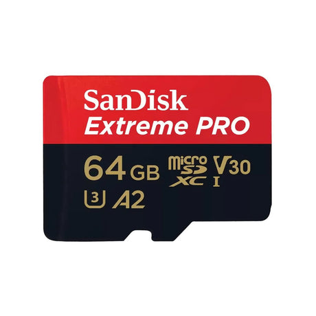 SanDisk Extreme Pro 64GB 4K Video MicroSDXC Card with Adapter