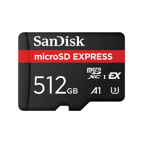 SanDisk Express microSD Card, 512GB, up to 880MB/s read speed, Up to 650MB/s write speed