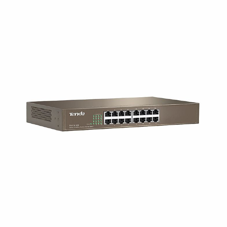 TENDA SWITCH 16 PORT 10/100 DT/RK METAL*