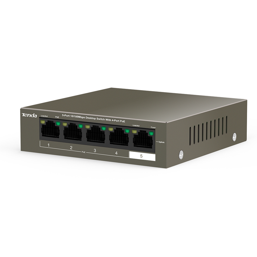TEF1105P-4-63W 5-Port 10/100Mbps Desktop Switch with 4-Port PoE
