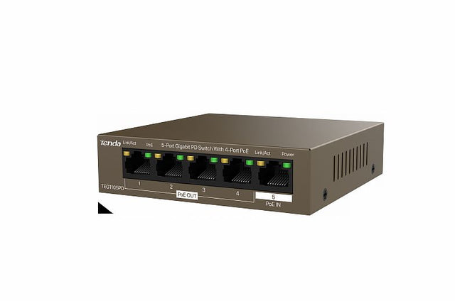 TENDA SWITCH 5 PORT GIGABIT 4XPOE 1XPOE