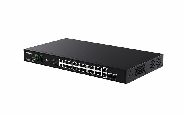 TENDA SWITCH, ETHERNET 24-PORT POE 250W