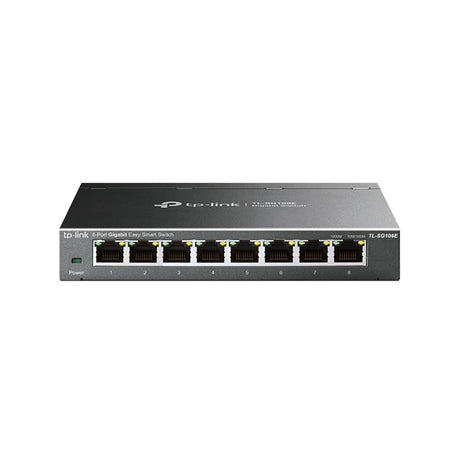 TP-Link 8-Port Gigabit Easy Smart Switch 8×Gigabit RJ45 Desktop Steel Case VLAN QoS IGMP Smart