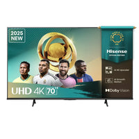 Hisense 70-Inch 4K UHD VIDAA Smart TV 60Hz HDR Dolby Vision DVB-T2 WiFi Bluetooth