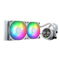 AeroCool Abyss L240R Digi 240mm ARGB AIO CPU Liquid Cooler White LCD Display LGA1851 AM5 AM4