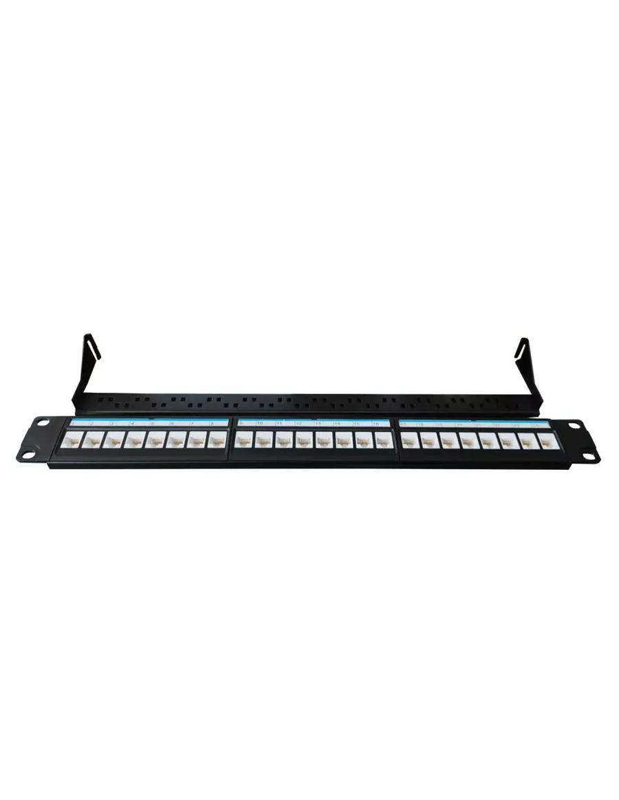 Acconet 24 Port RJ45 Patch Panel, 1U, Black
