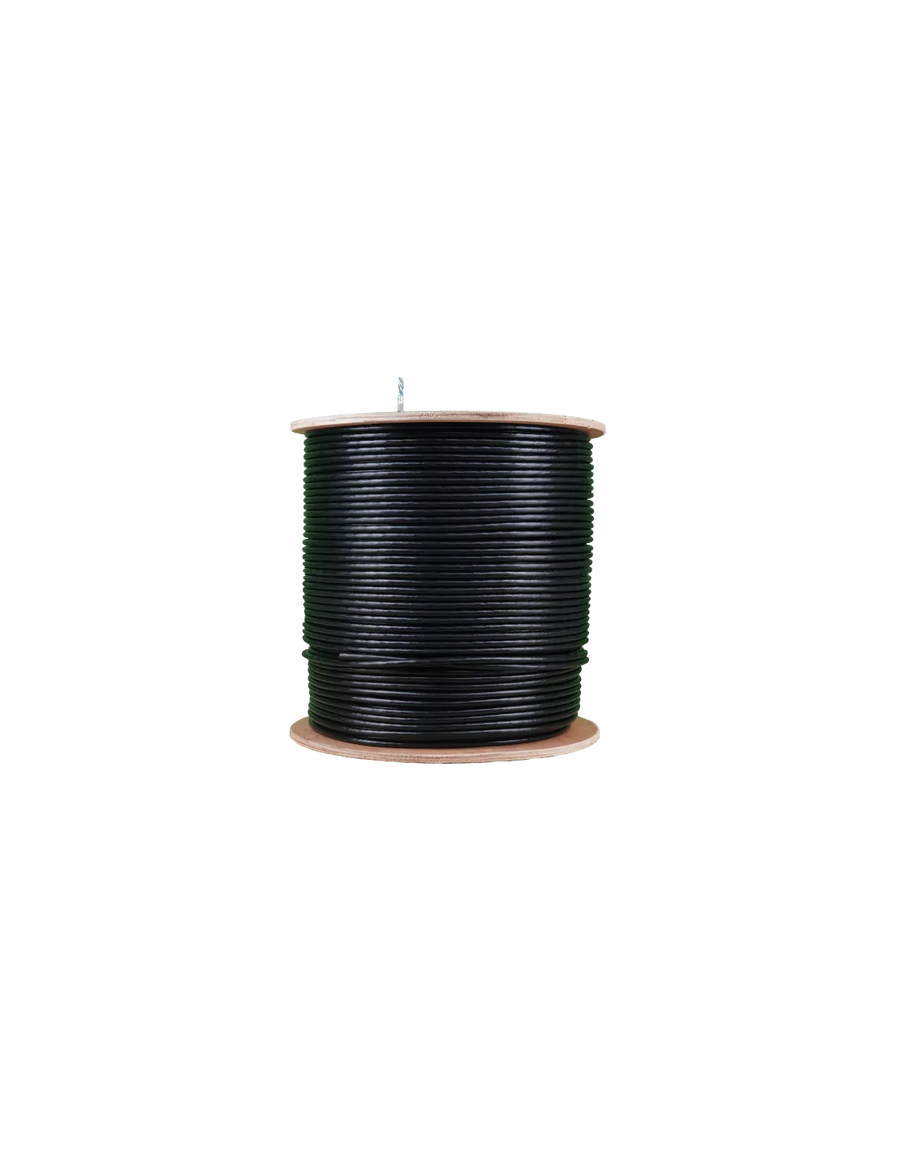 Acconet CAT5 UV Outdoor Ethernet Cable 500m Black Solid Copper SF/TP Pull Box