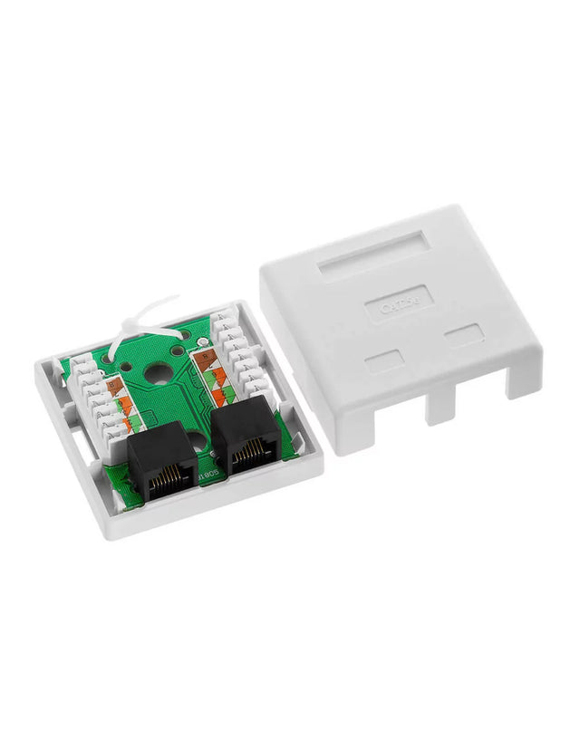 Acconet CAT5e Double RJ45 Wall Box | CAT5-BOX-2
