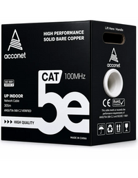 Acconet CAT5e Indoor Ethernet Cable 305m White CCA UTP Pull Box | CAT5-305 - Image 2
