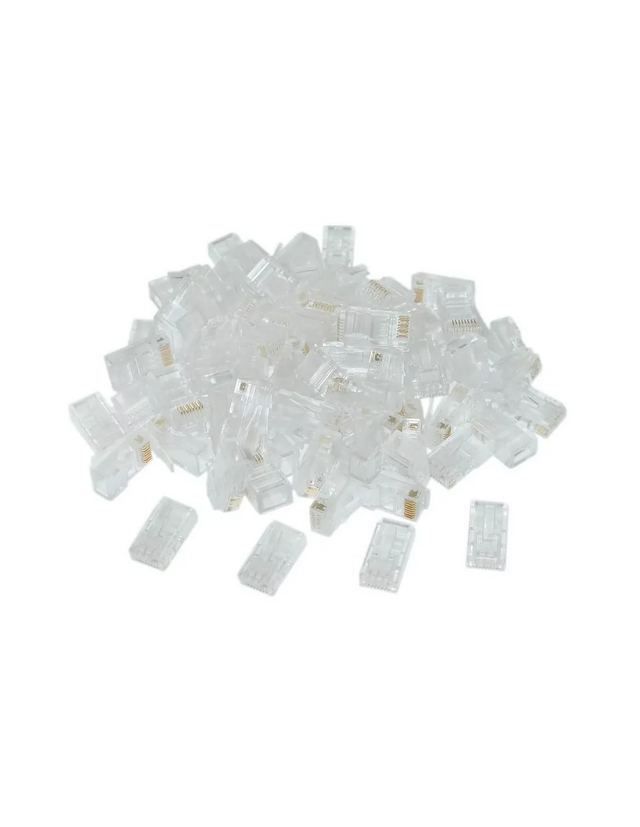 Acconet CAT5e RJ45 Connectors, Stranded/Solid Core, 50 Pack
