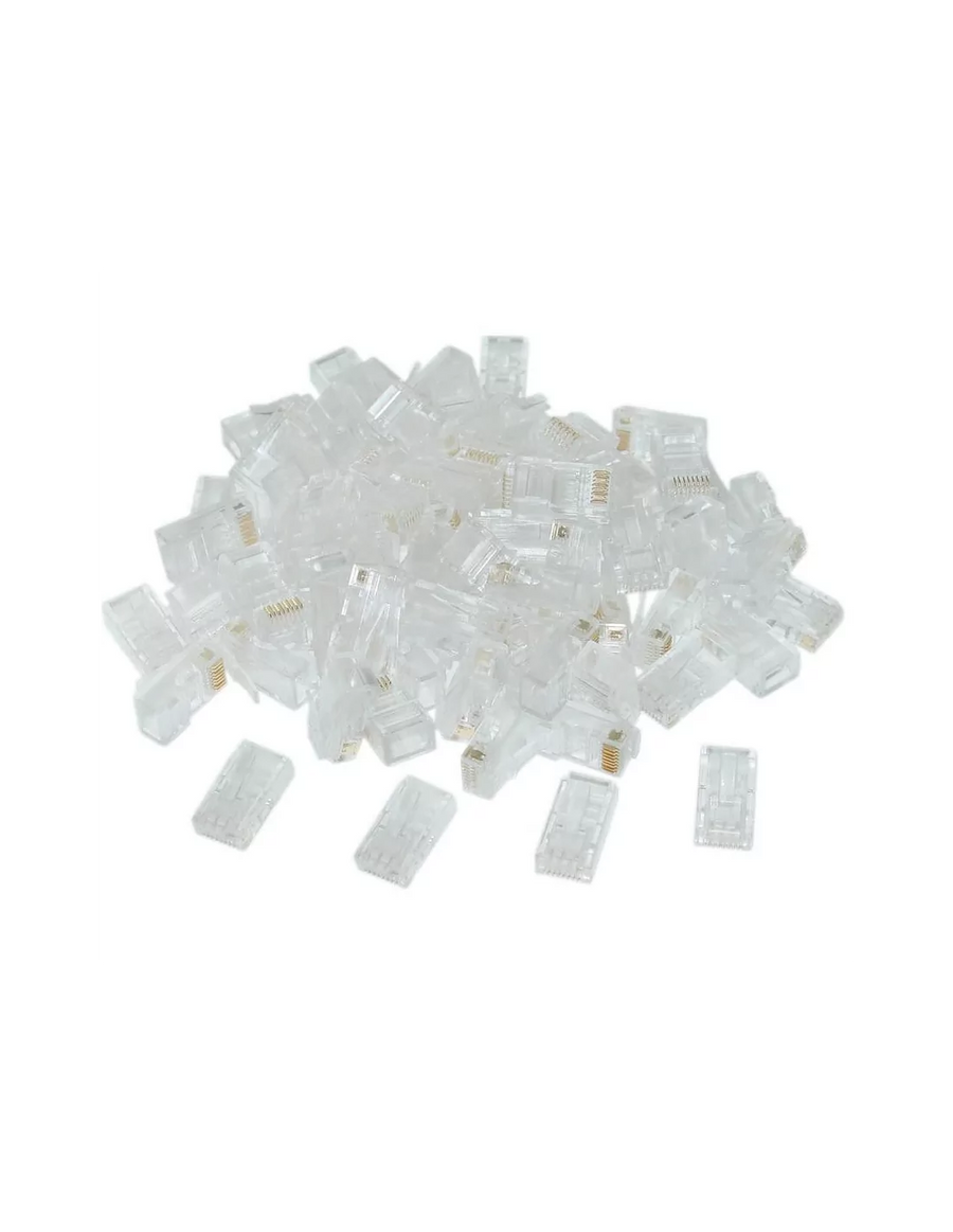 Acconet CAT5e RJ45 Connectors, Stranded/Solid Core, 50 Pack