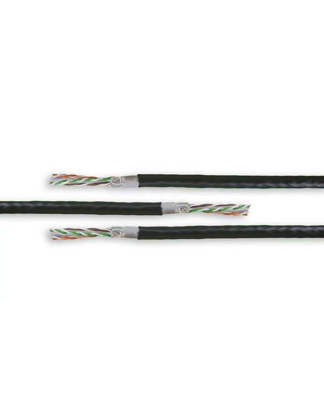Acconet CAT6 UV Outdoor Ethernet Cable 100m Black CCA SF/TP Pull Box| CAT6-100-U