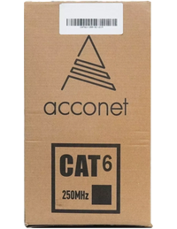 Acconet CAT6 UV Outdoor Ethernet Cable 100m Black Solid Core SF/TP Pull Box