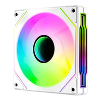 Aerocool Phantom M-3 120mm PWM ARGB Fan White Infinity Mirror Design - Image 2