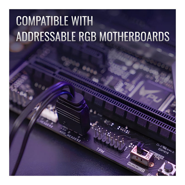 AeroCool H66F 6-Port ARGB Fan and Lighting Control Hub PWM 6x ARGB Fan Ports 2x ARGB Accessory SATA Power