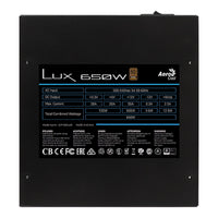 Aerocool LUX Bronze 650W 80 Plus Bronze Non-Modular ATX Power Supply - Image 4
