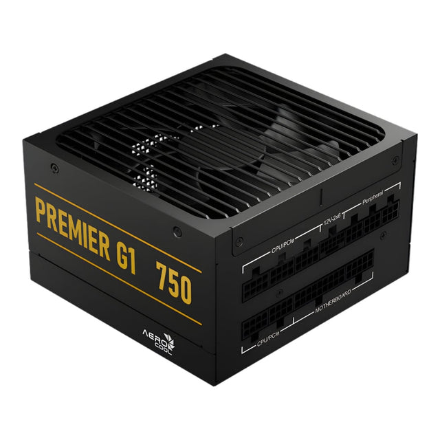 AeroCool Premier G1 750W ATX 3.1 Fully Modular PSU 80 Plus Gold Cybenetics Platinum 135mm FDB Fan Zero RPM