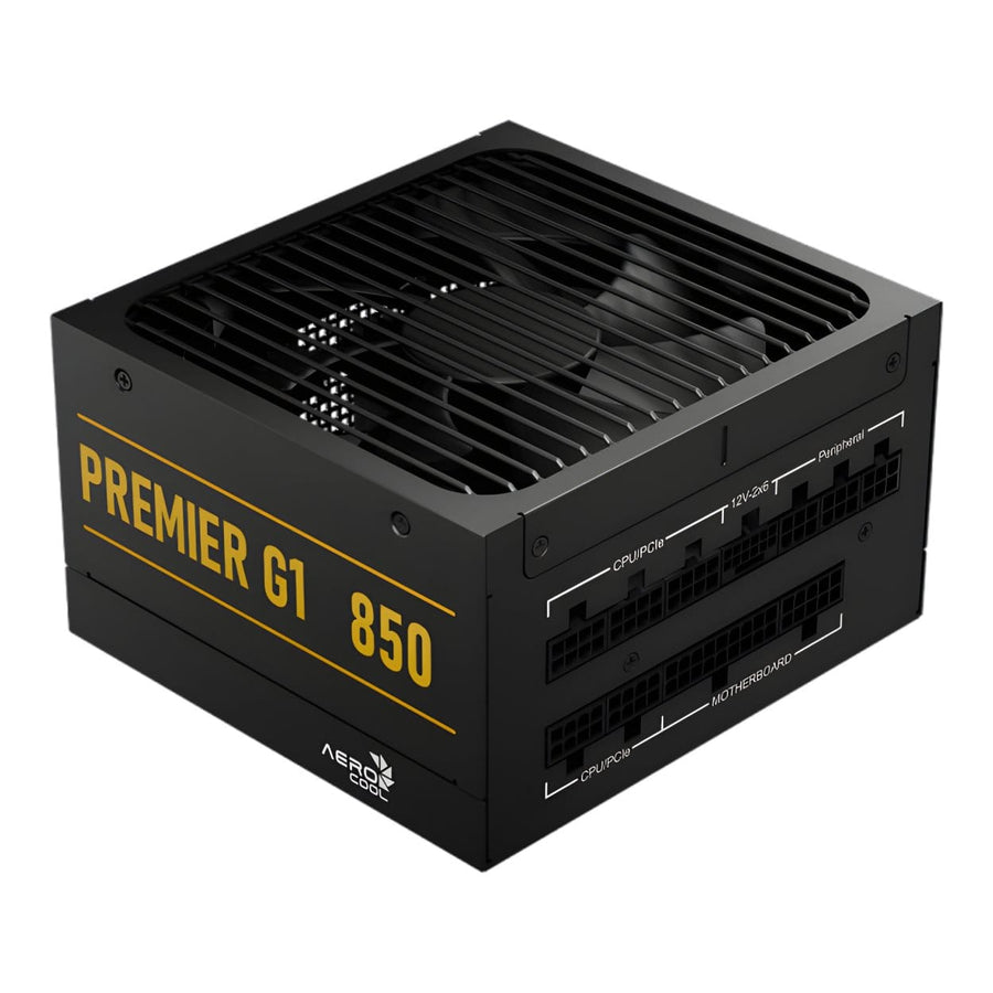 AeroCool Premier G1 850W ATX 3.1 Fully Modular PSU 80 Plus Gold Cybenetics Platinum 135mm FDB Fan Zero RPM