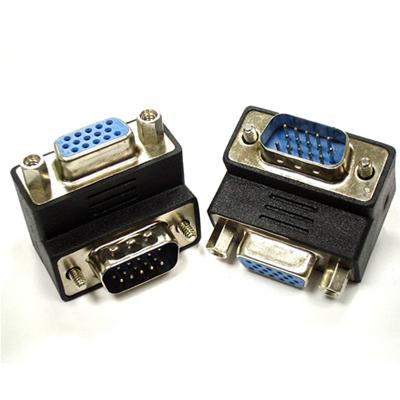 VGA Male to VGA Female RA 90 Degree Adap