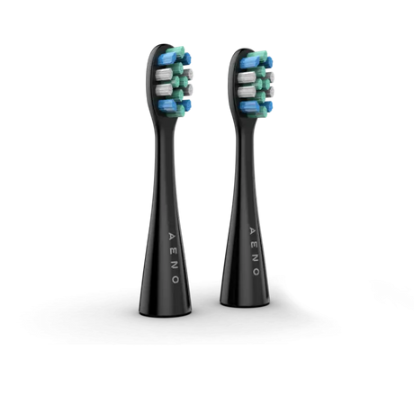 AENO Replacement toothbrush heads, Black, Dupont bristles, 2pcs in set (for ADB0002S/ADB0001S)