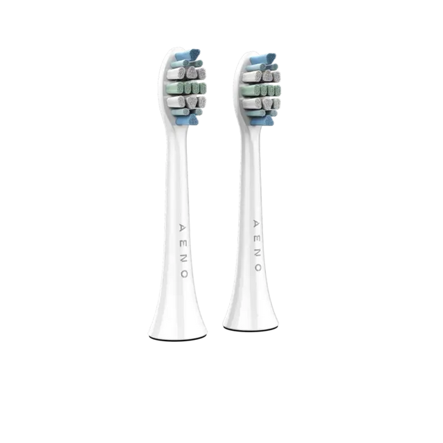 AENO Replacement toothbrush heads, White, Dupont bristles, 2pcs in set (for ADB0003/ADB0005 and
